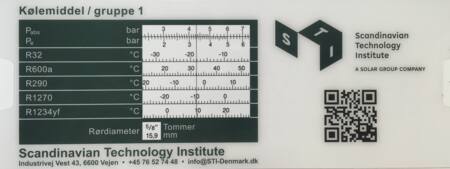 Solar kølemiddel stok r32