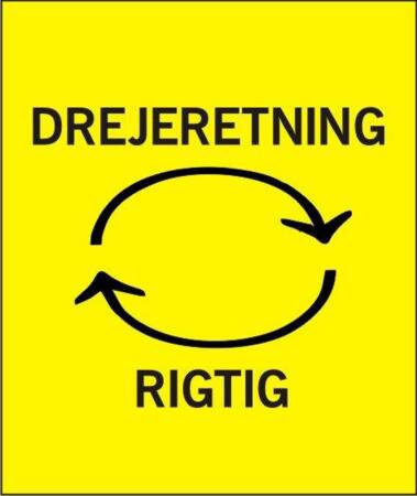 Skilt h25 gult med sort tekst.