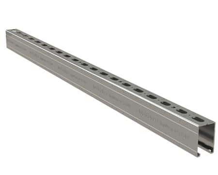 Rapidstrut profilskinne 41x62x2.5 6m bup