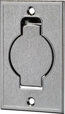 Gulvsugekontakt krom 7,7x12cm