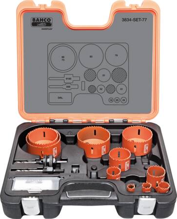 Hole saw set 16-86 mm 10 pieces
