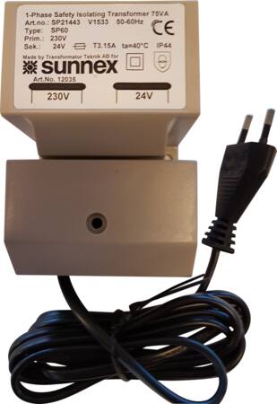 Trafo 230/24v 80va for sunnex