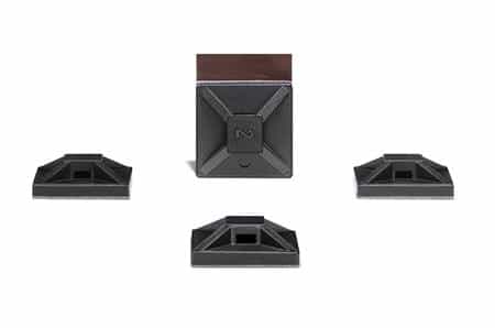 Sokkel sort med lim 28x28mm for binder