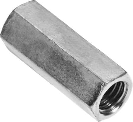 Gevindmuffe m10x30mm sw17 a2 aisi 304
