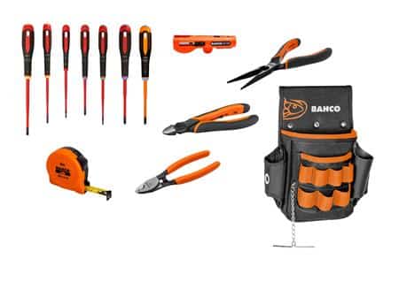 Bahco elektrikersæt i holder