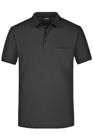Mens polo pocket black, 3xl
