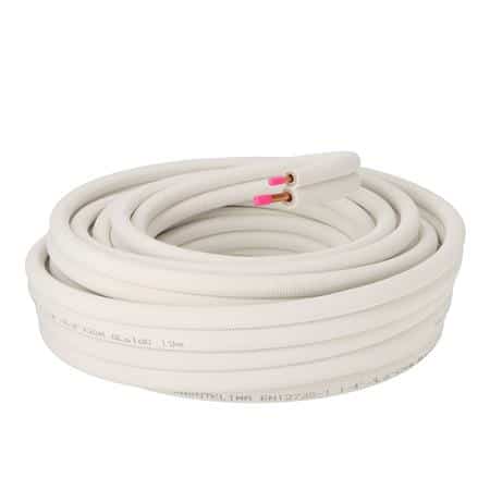 Dobbelt kobberrør 3/8"-5/8" 20m m. kappe