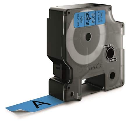 Dymotape d1 19mmx7m sort/blå