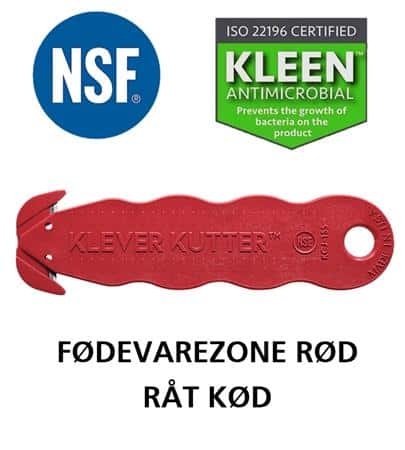 Klever nsf kniv fødevarezone rød