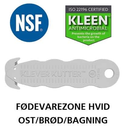 Klever nsf kniv fødevarezone hvid