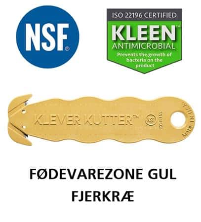Klever nsf kniv fødevarezone gul