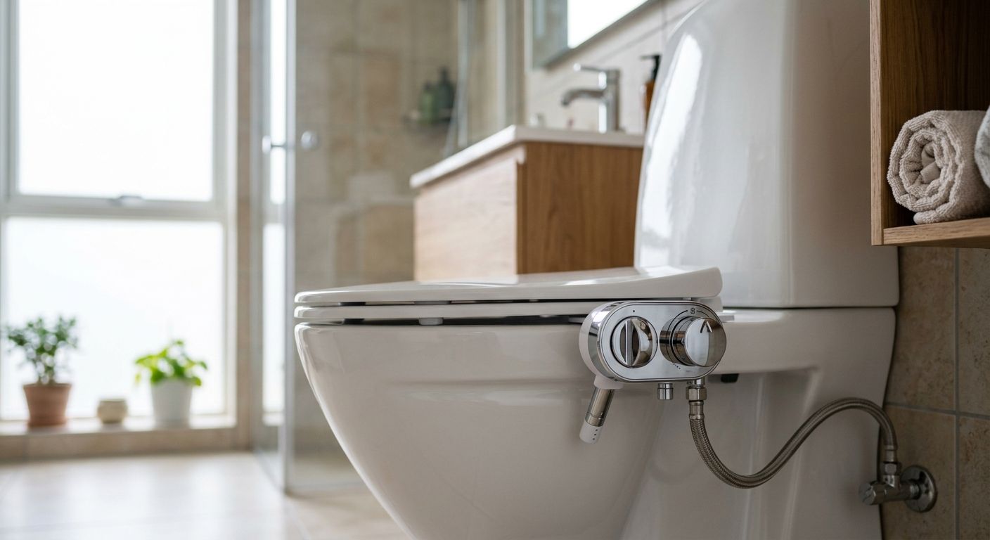 Bidet-sæt til montering på eksisterende toilet