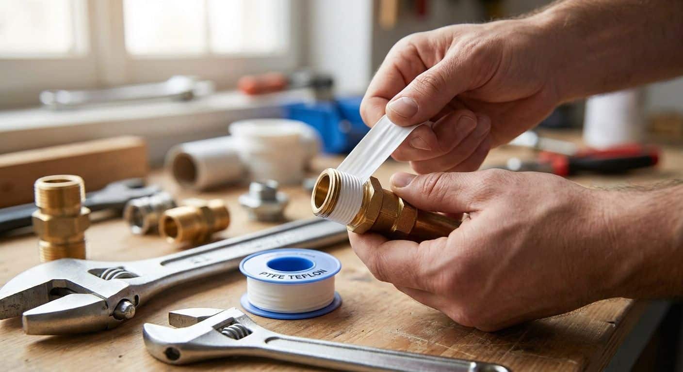 Sådan bruger du ptfe-tape til at tætne gevind